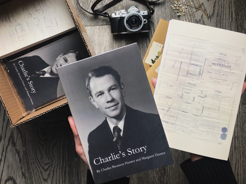 Sneak peek of the front and back covers of the Charlie's Story book.